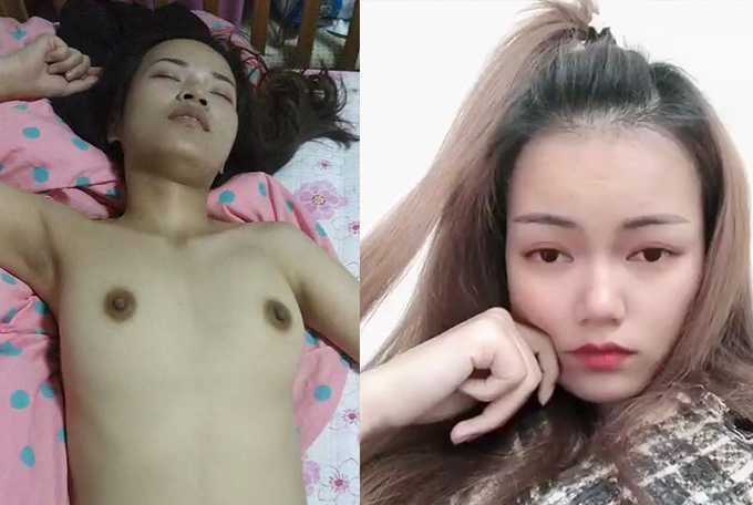 闭眼享受被操的感觉，怼脸拍颜值还不错的一个小少妇.